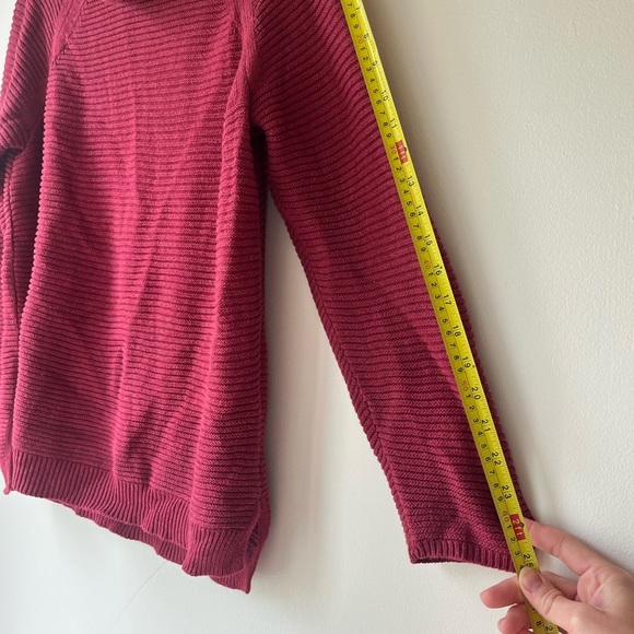 Kenneth Cole Reaction Red Cowl Neck Sweater M | 100% Cotton Cozy Pullover - Picture 6 of 11